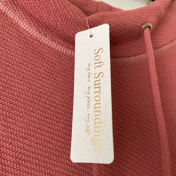 Soft Surroundings Comfy Danika Top in Withered Rose - waffle knit - Picture 4 of 9